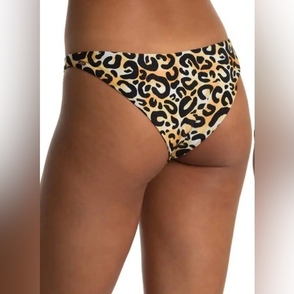 NWOT Bond-Eye Golden Leopard Print Sleek Bikini Bottom Sz XS - Picture 2 of 12